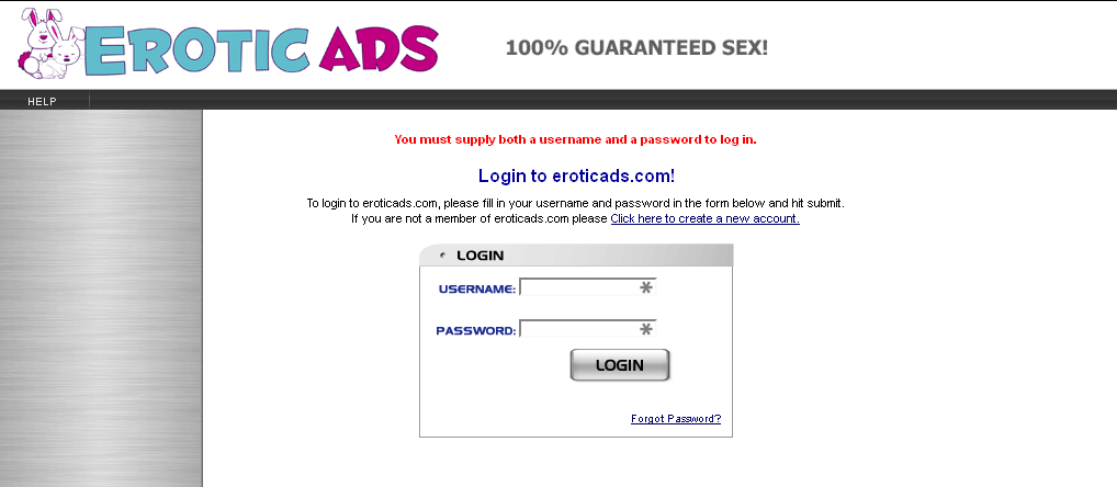 EroticAds Homepage2