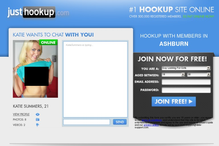 JustHoookUp Homepage2
